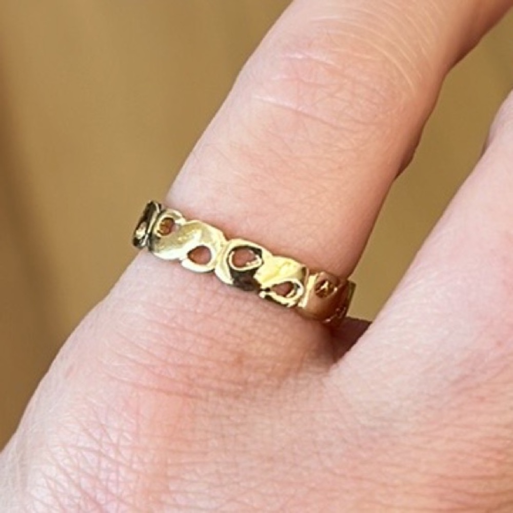 Gold Sterling Silver Infinity Ring Toe Ring Midi … - image 2